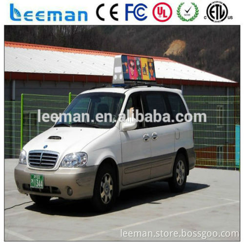Leeman p6 P5 Waterproof led taxi top advertising,LED taxi top,Taxi top advertising
